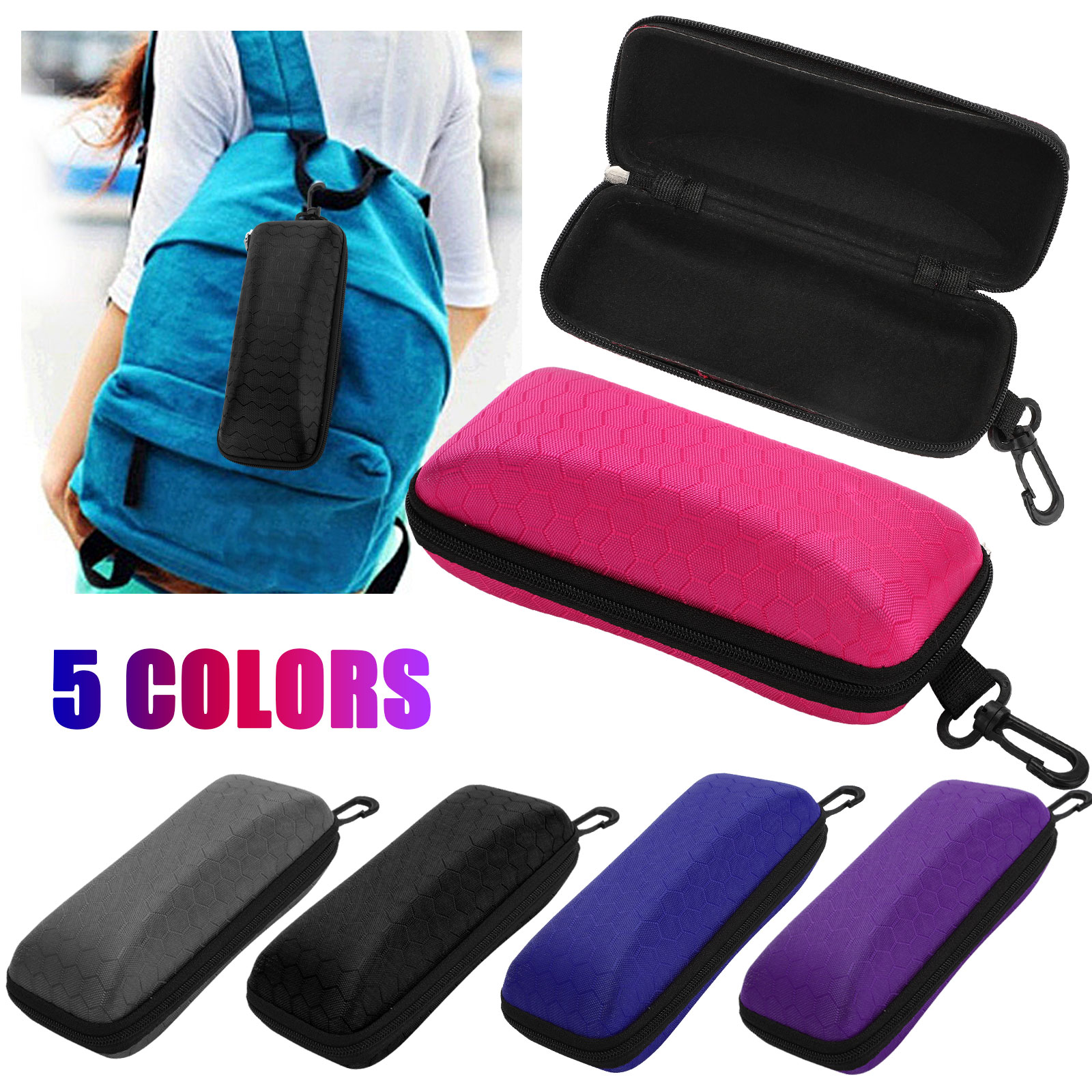 Zipper Hard Eye Glass Case Box Sunglass Protector Travel Fashion with