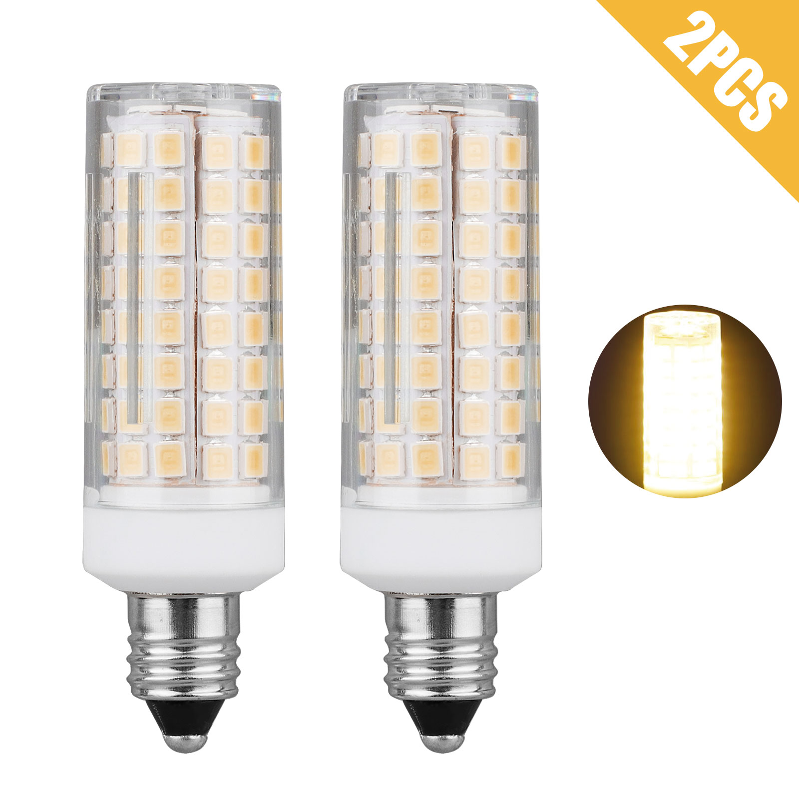 9W E12 LED Corn Bulb Light 6000K Candelabra Ceiling Fan Daylight Ceramics Lamp - Picture 11 of 19