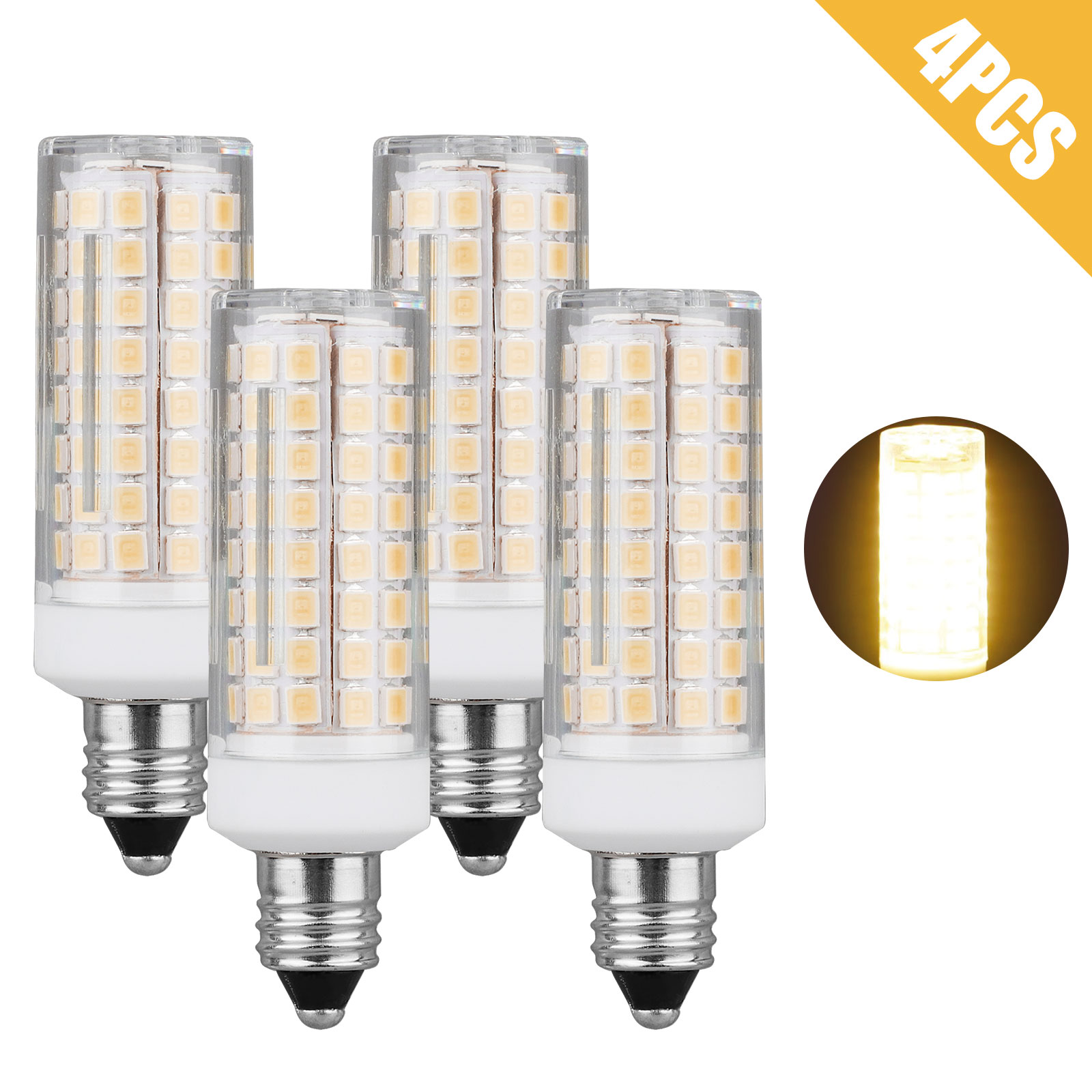 9W E12 LED Corn Bulb Light 6000K Candelabra Ceiling Fan Daylight Ceramics Lamp - Picture 12 of 19