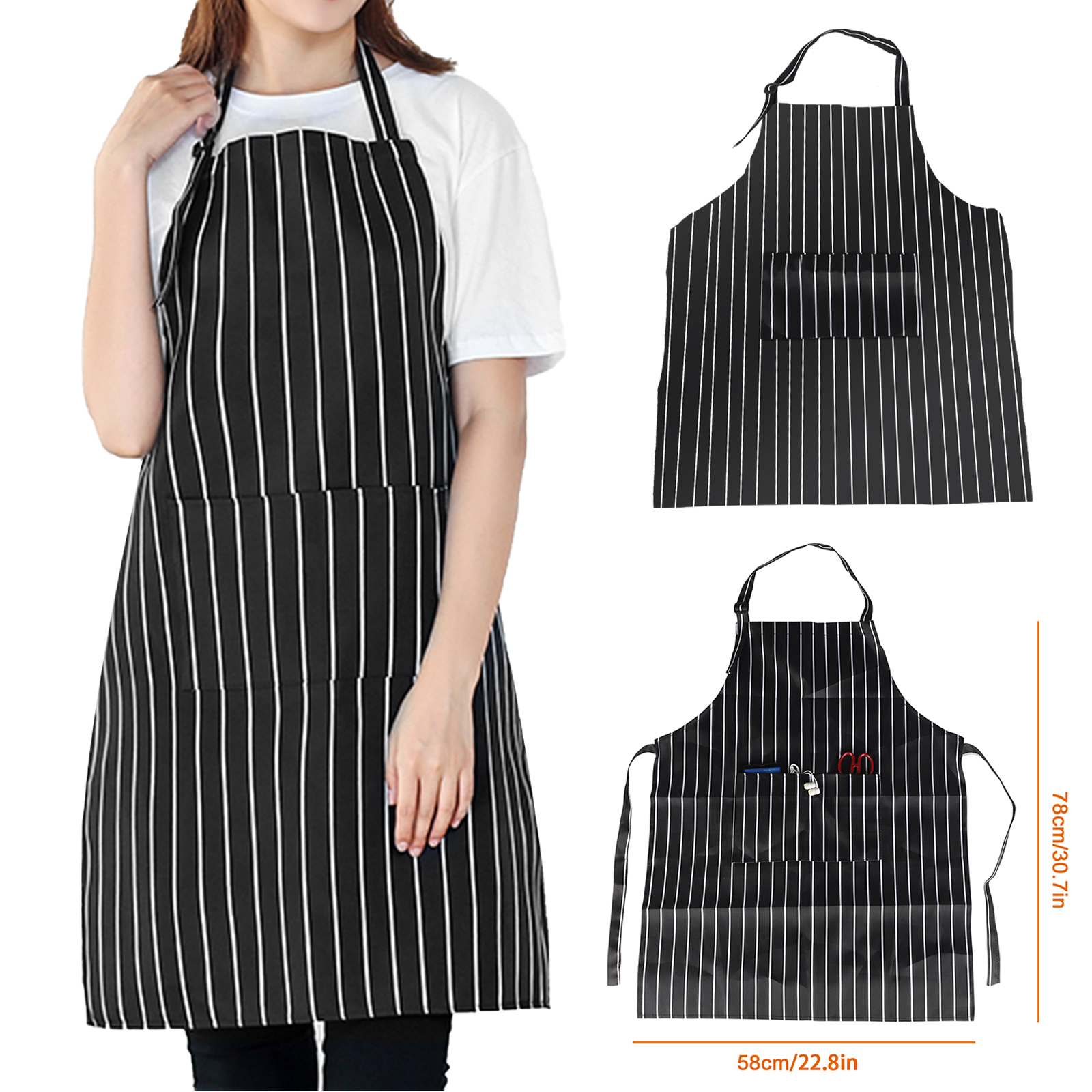 Waterproof Kitchen Bib Aprons Dress Chef BBQ Cooking Baking x 1 Restaurant B0C6 