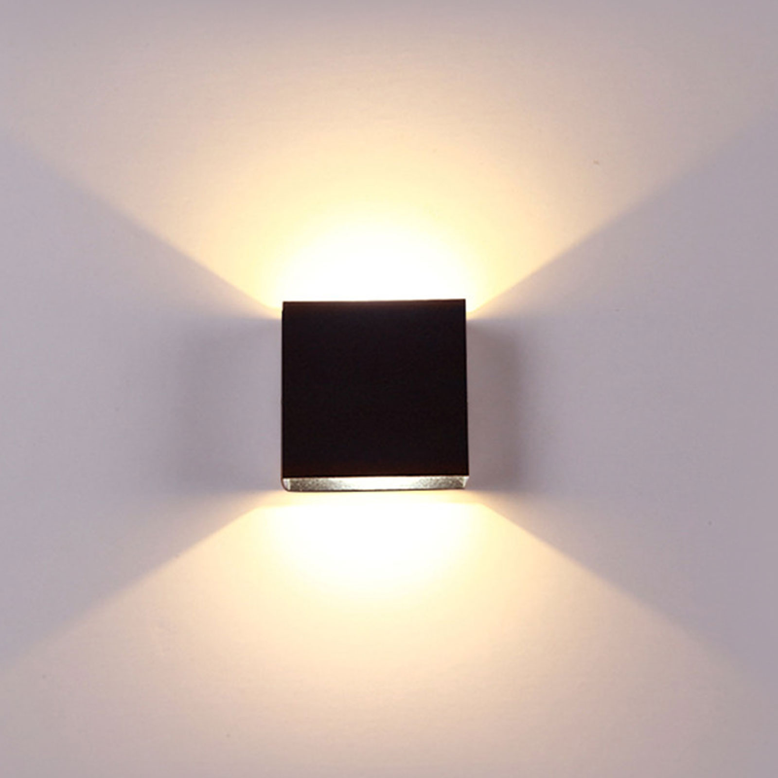 Modern LED Wall Lighting Up Down Cube Bedroom Sconce Lamp Fixture Indoor 