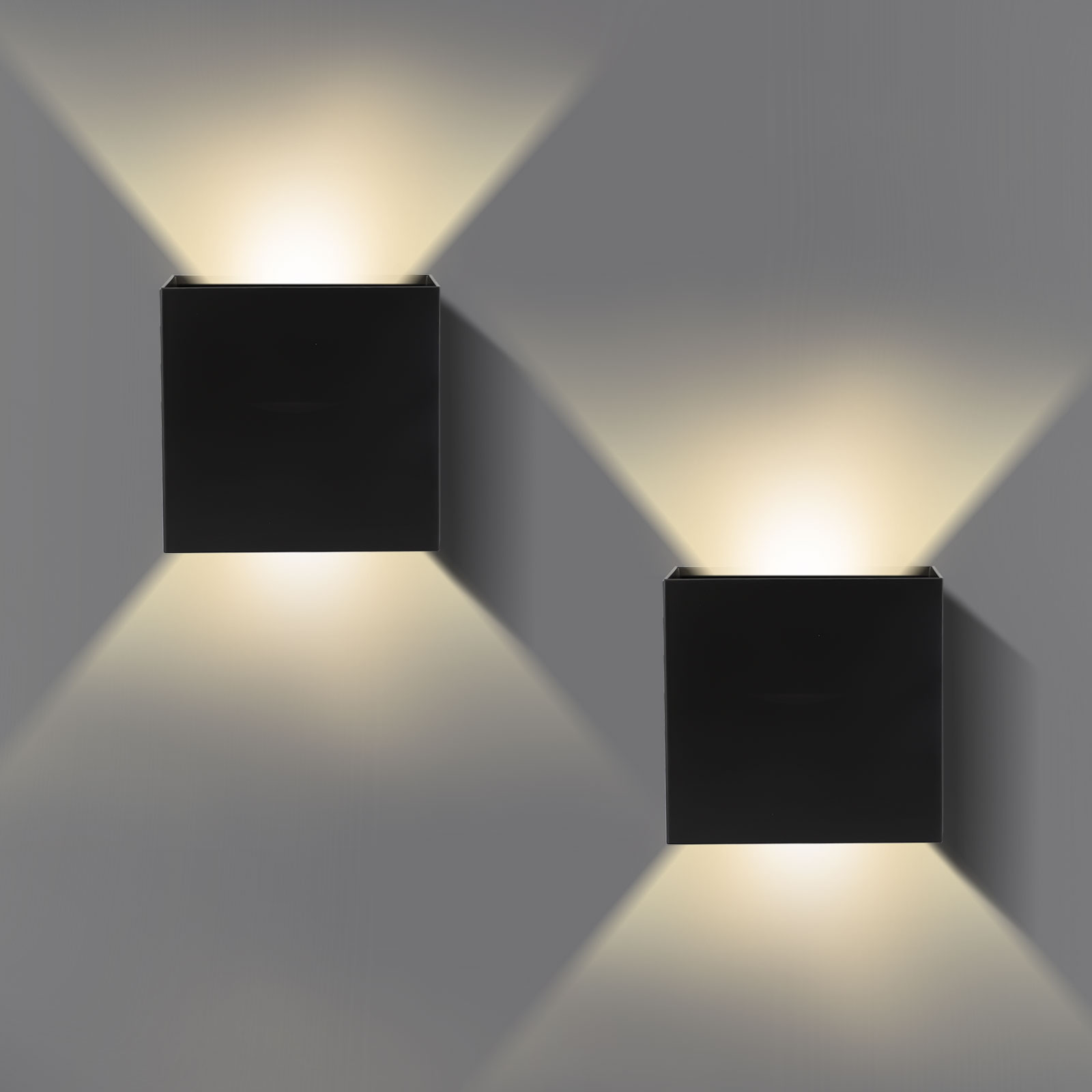 Details about   LED Wall Light Up Down Cube Indoor Outdoor Sconce Lighting Lamp Fixture Modern 