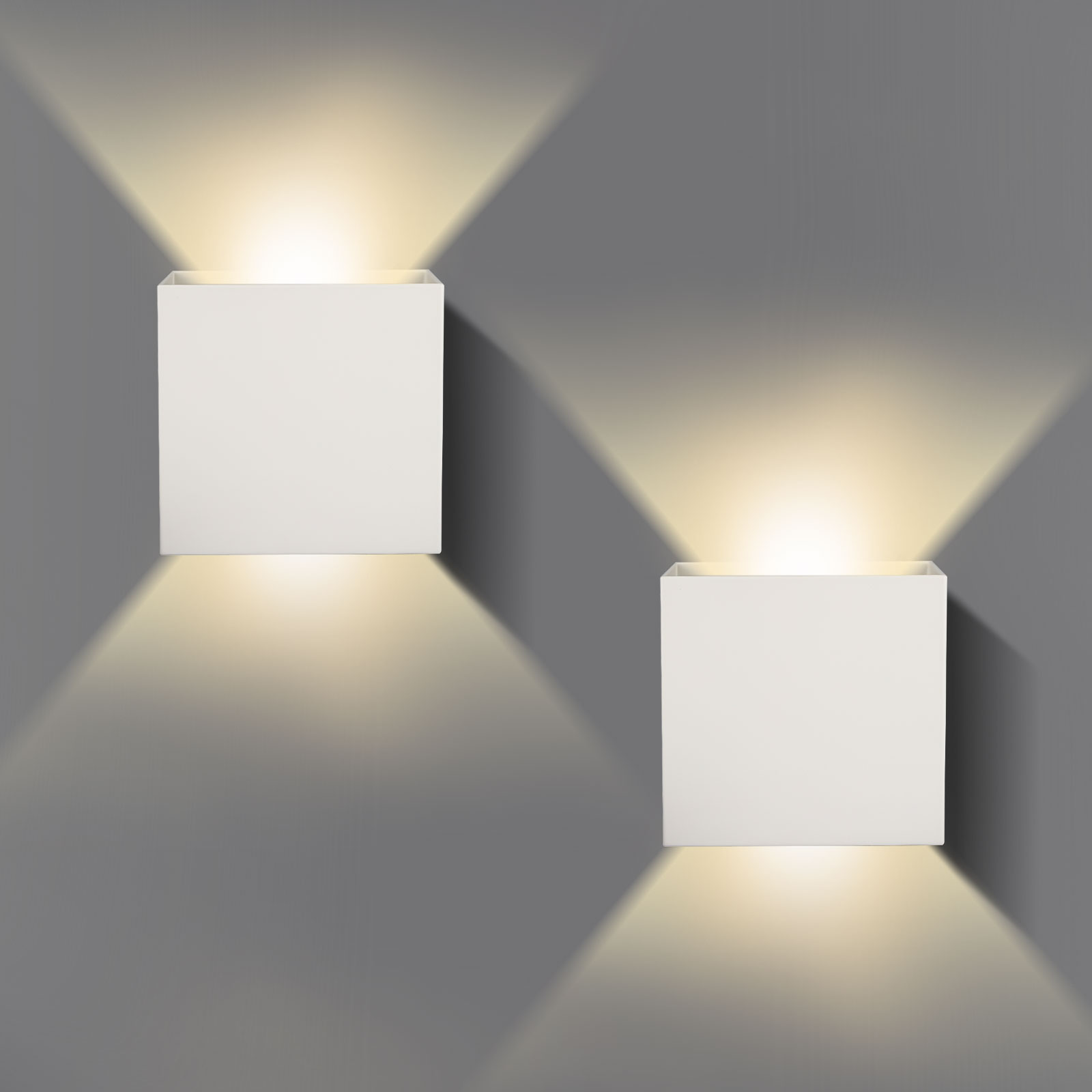 Cube LED Wall Lights Modern Up Down Sconce Lighting Fixture Lamp Indoor Outdoor 