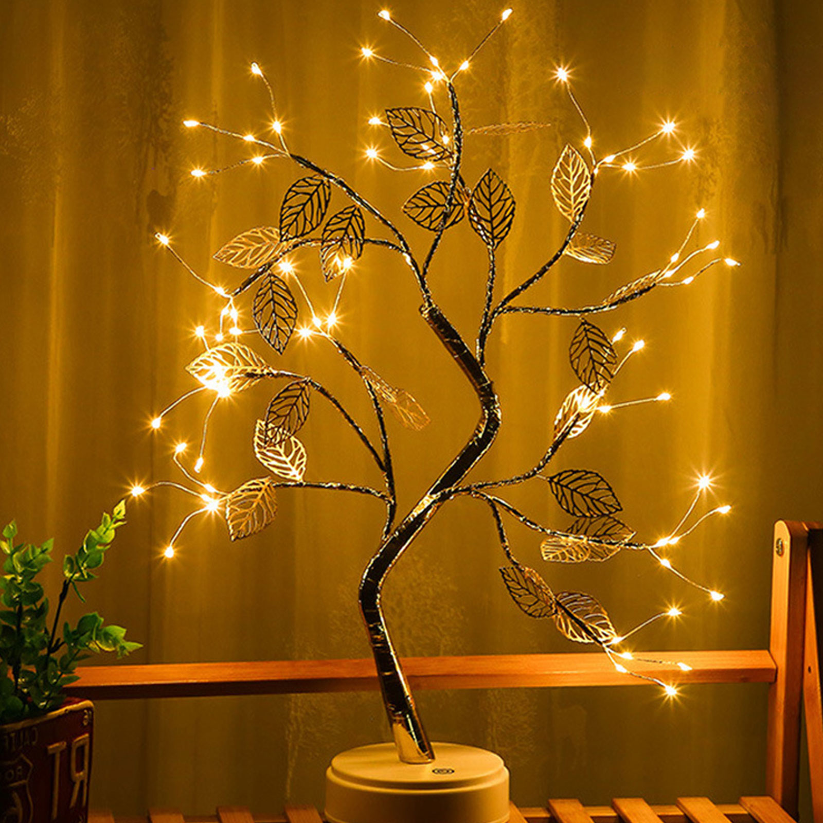 thumbnail 13  - LED Tabletop Bonsai DIY Fairy Lights Tree Lamp Night Light Touch Home Decor Gift