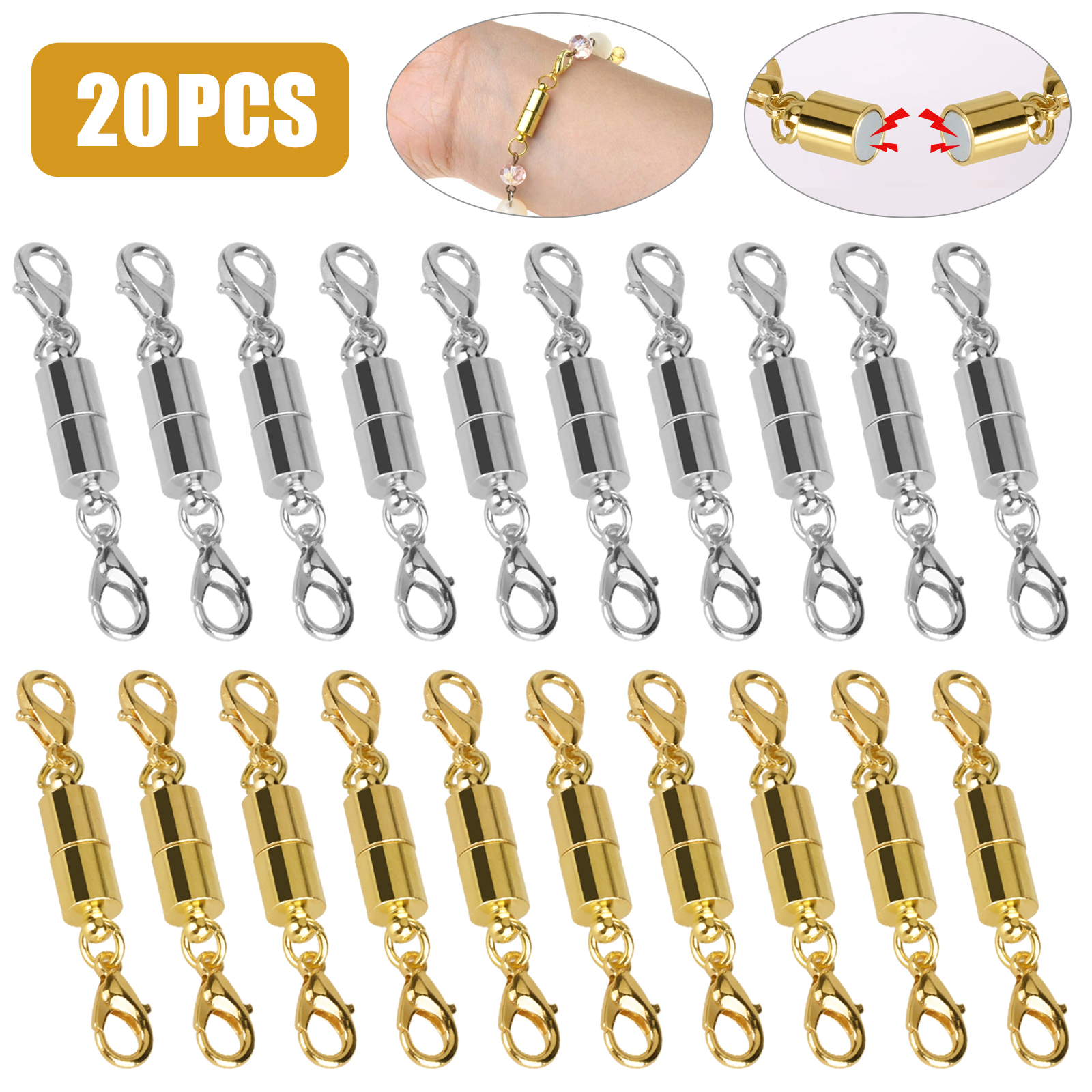 Strong Magnetic Lobster Claw Lock Clasps Connector Jewelry Bracelet Necklace  DIY