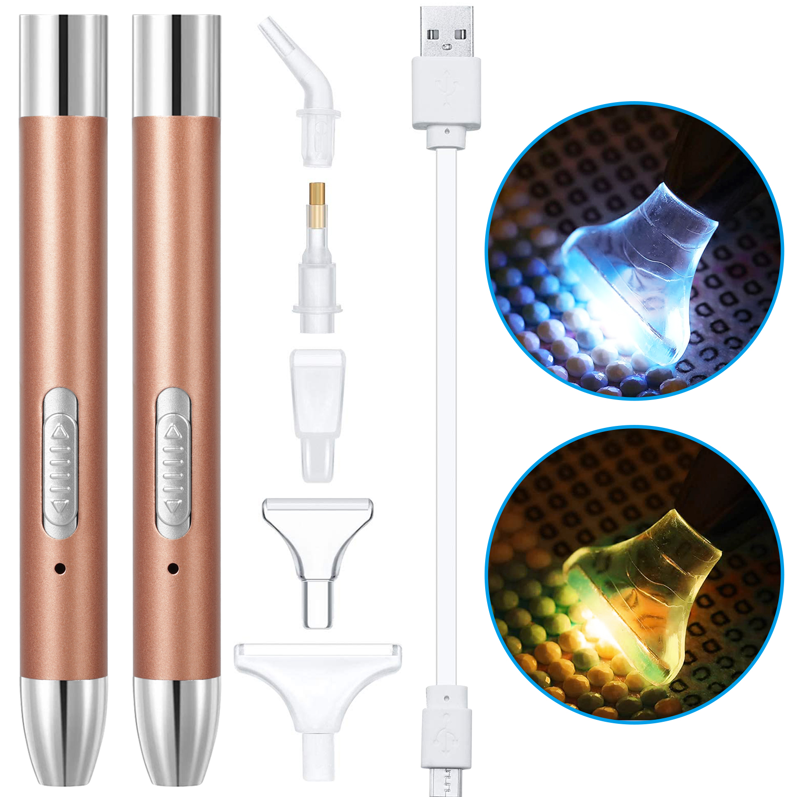 DIY Painting Tools 5D Diamond Painting USB Rechargeable Lighting Point  Drill Pen