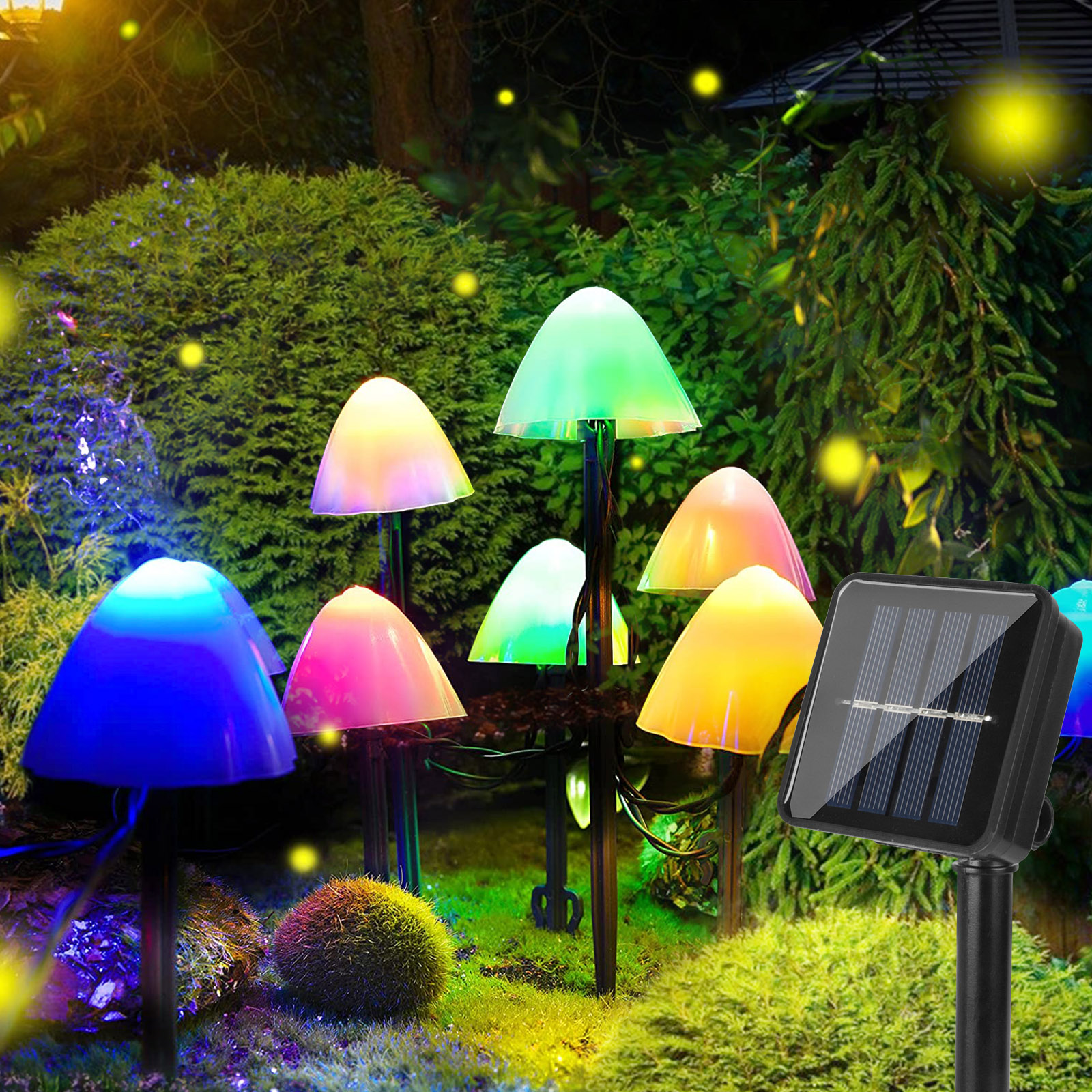 Details about   LED Solar Mushroom String Lights Ground Garden Outdoor Waterproof Lamp Ornament 
