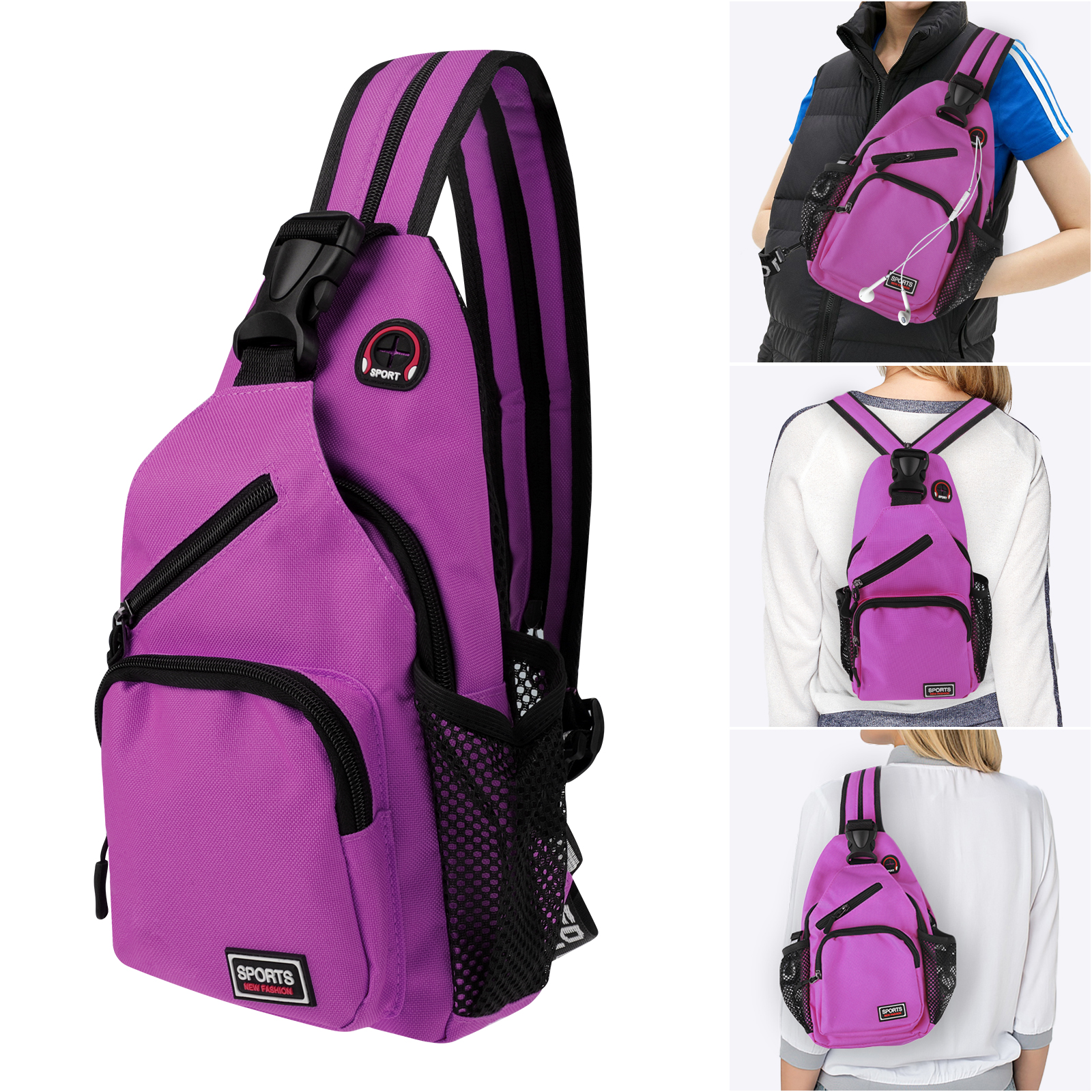 Chest Pack Sling Shoulder Backpack Water Resistant Cross body Bag l Day pacK 