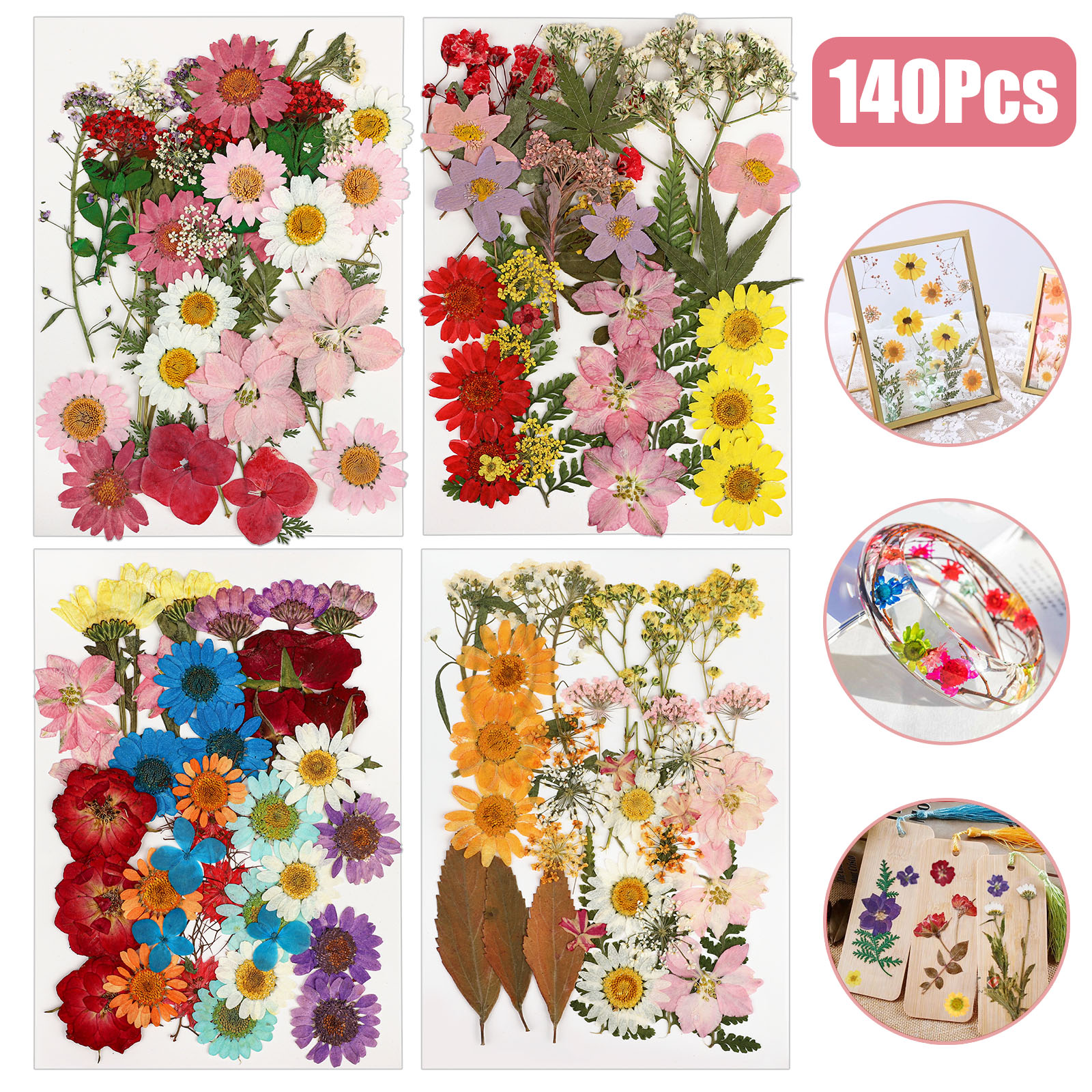 10 Bags Mixed Color Natural Dried Flowers For Resin Casting Crafts 