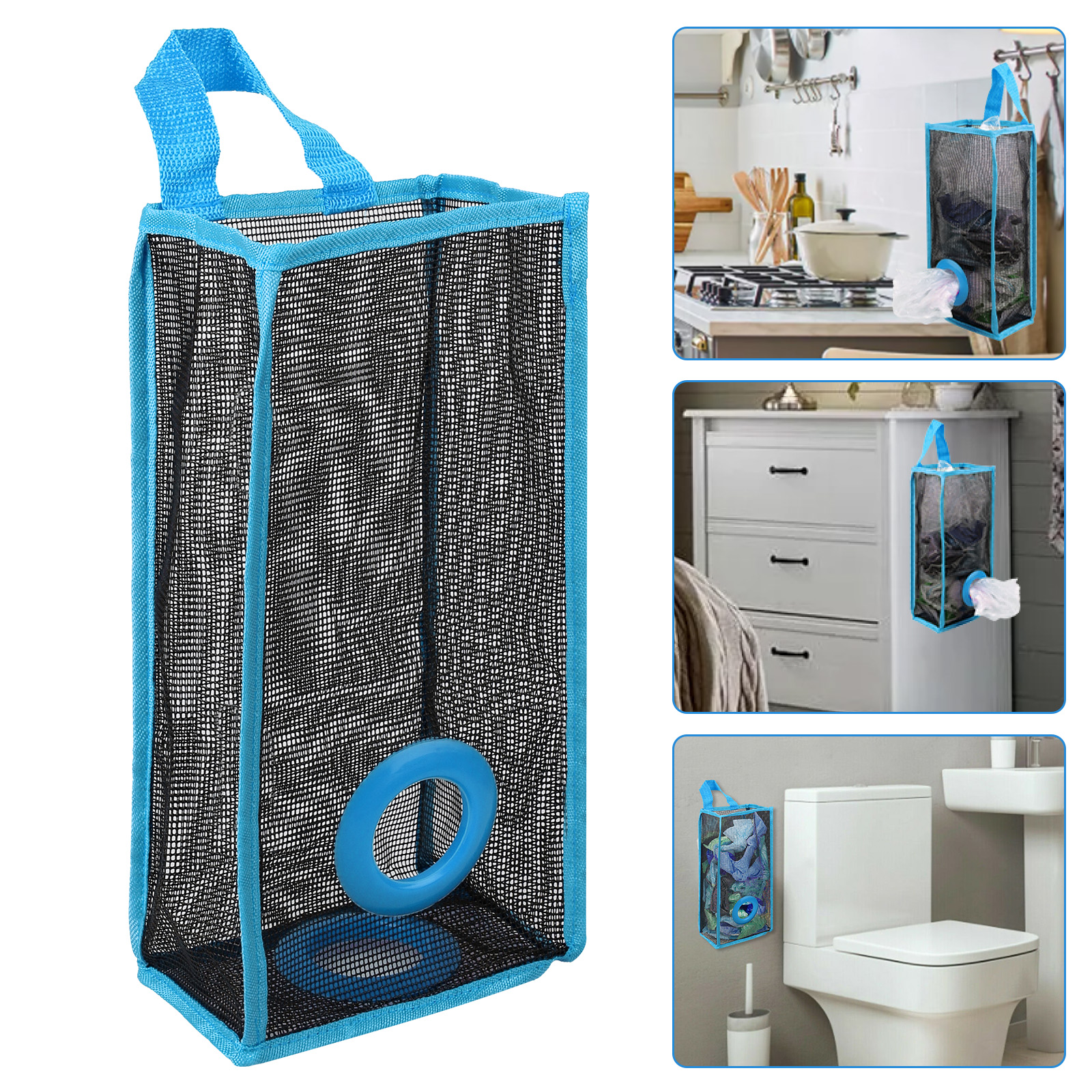 Home Grocery Plastic Bag Holder Wall Mount Storage Dispenser Kitchen Organizer