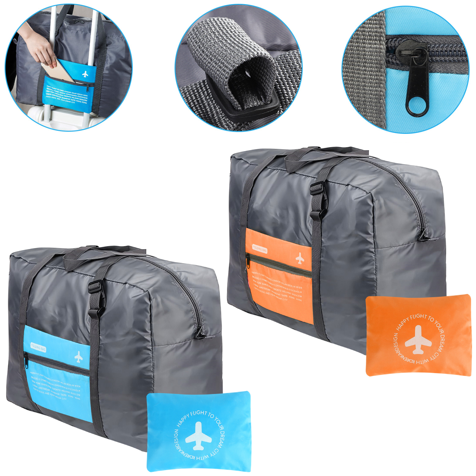 Big Foldable Travel Storage Luggage Duffle Bag Hand Shoulder Carry-on Organizer
