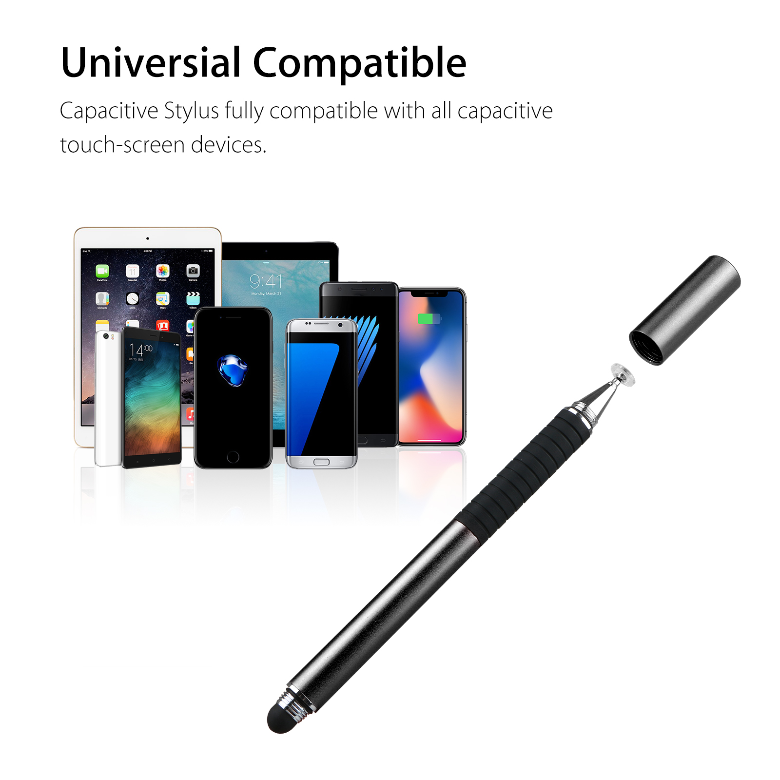 2 in 1 Luxury Fine Point Stylus Pen for Apple iPad,iPhone,Samsung ...