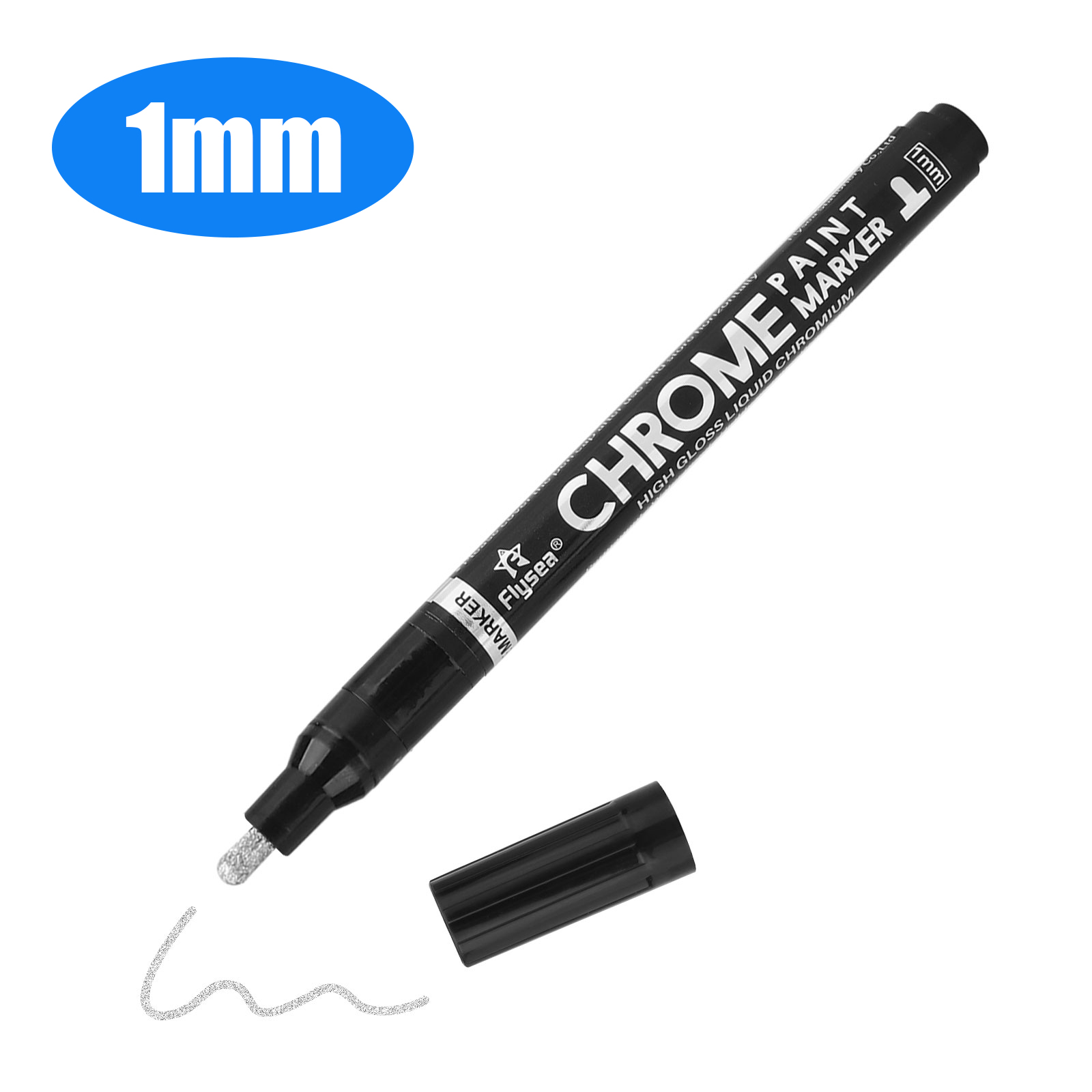 PeaMirmy Metallic Liquid Chrome Gold Marker Pen, 3PCS 1-3mm DIY Gold Liquid  Chrome art Paint Marker Pen for Any Surfac