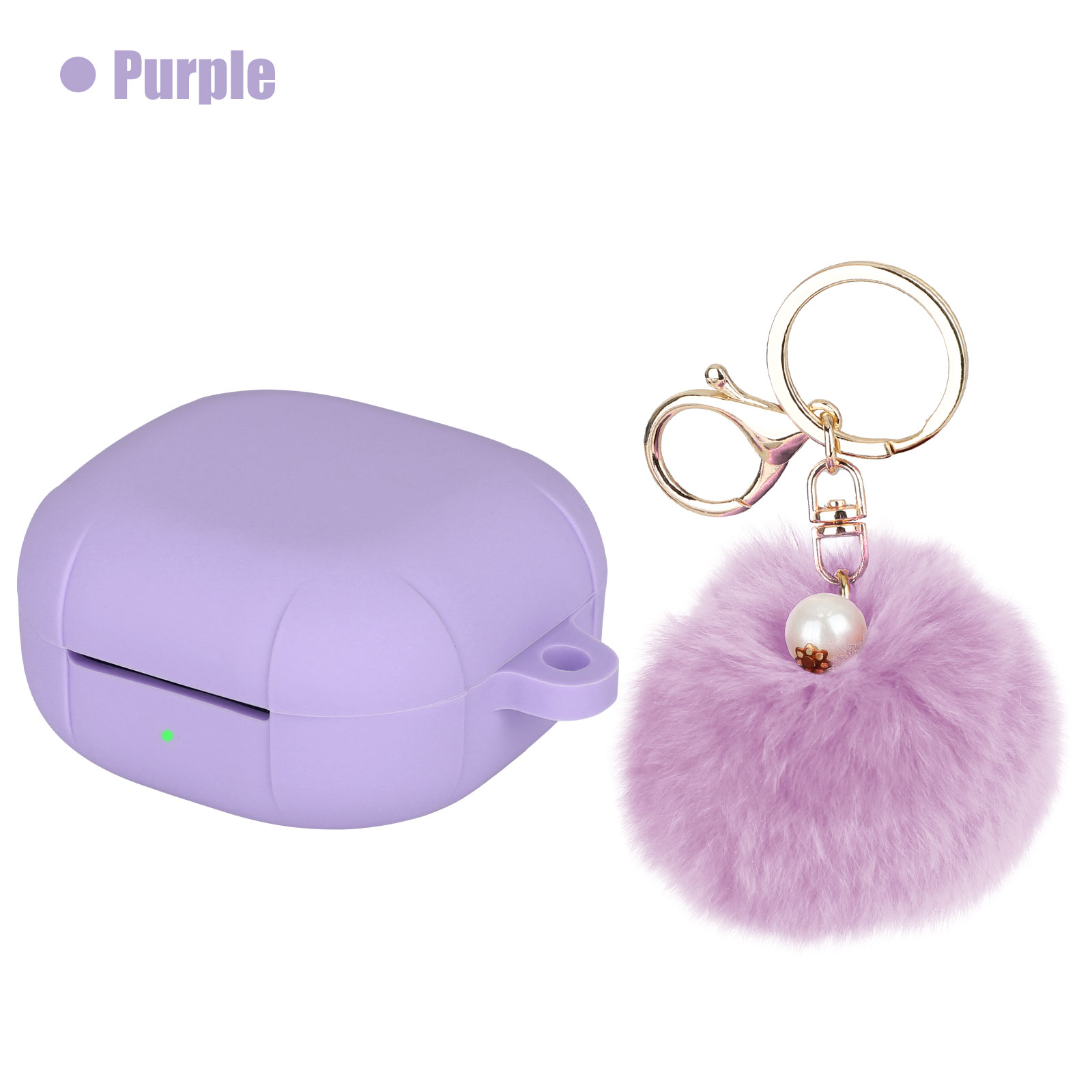 Case Cover For Samsung Galaxy Buds 2/Buds Live/Buds Pro w/ Pompom Keychain Skin - Picture 11 of 11
