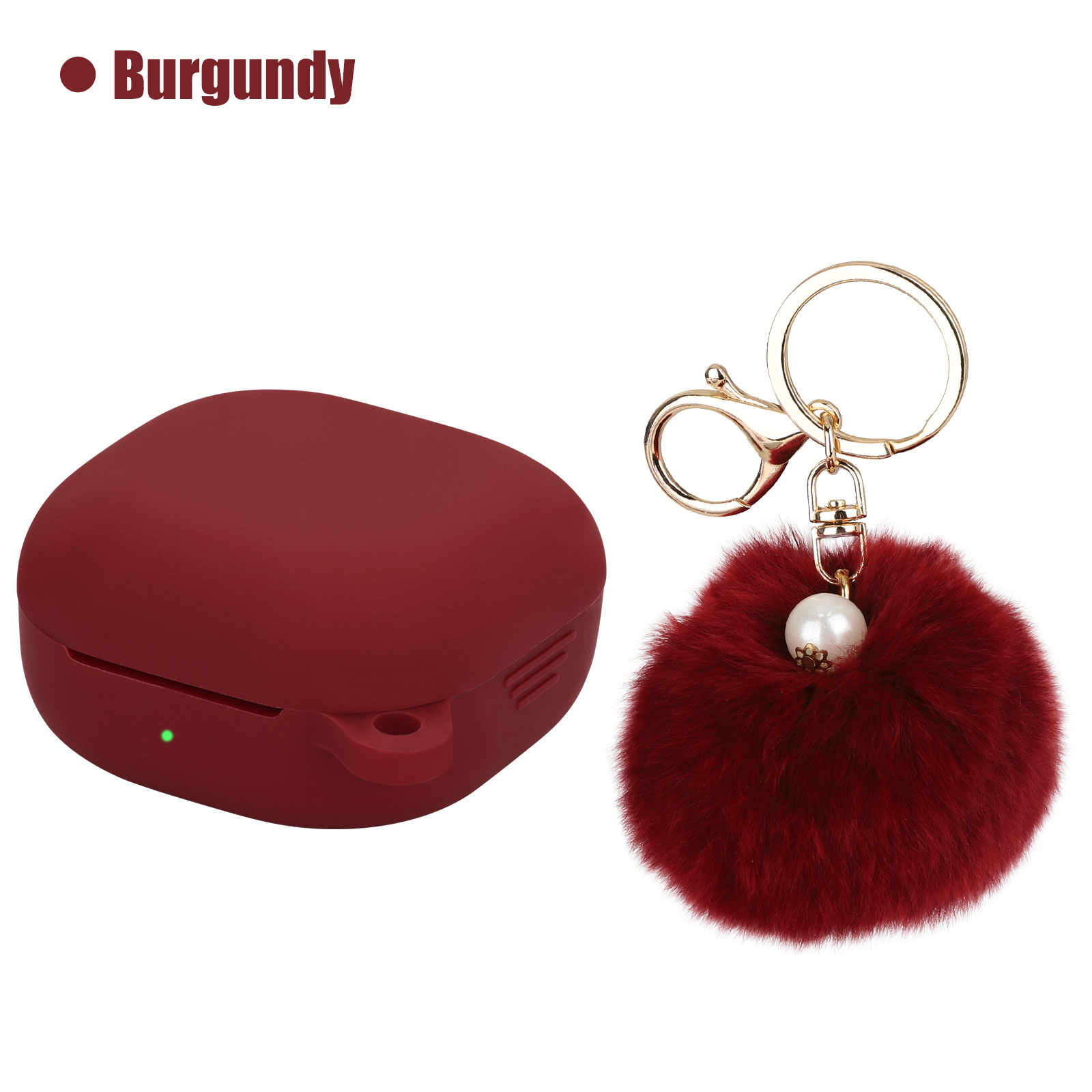 Case Cover For Samsung Galaxy Buds 2/Buds Live/Buds Pro w/ Pompom Keychain Skin - Picture 10 of 11