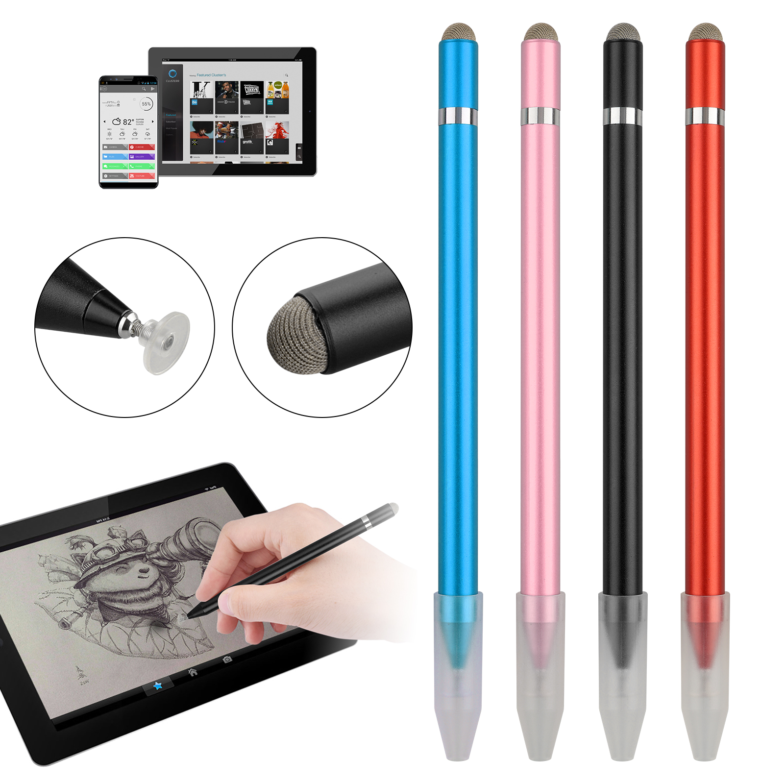Precision Capacitive Stylus Touch Screen Drawing Pen for iPhone Samsung iPad