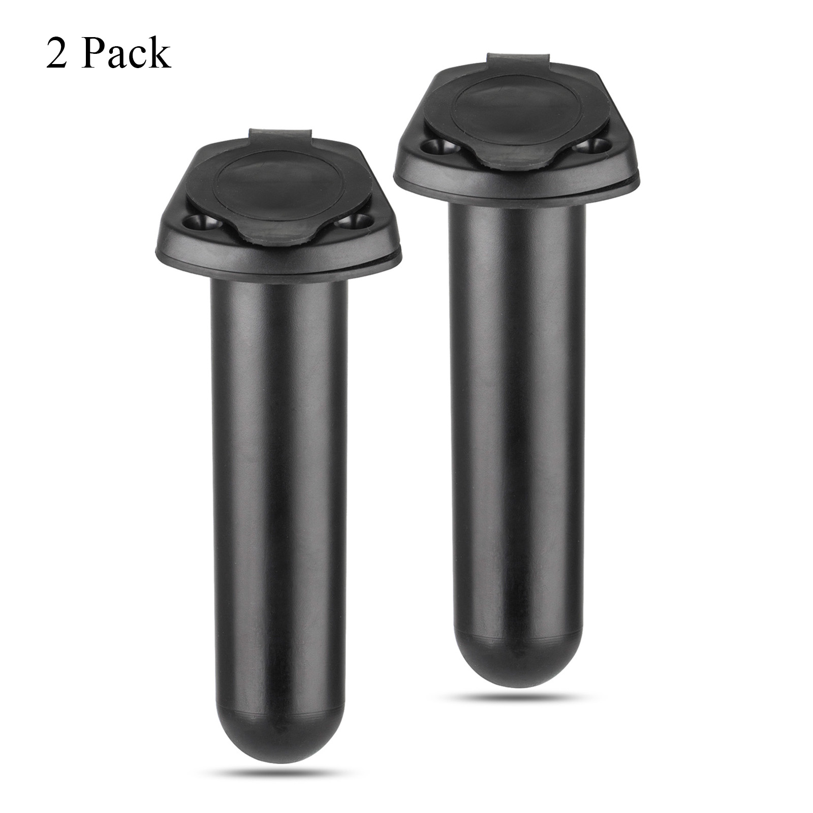 1/2Pcs Flush Mount Fishing Boat Rod Holder Bracket With Cap Cover for Kayak Pole