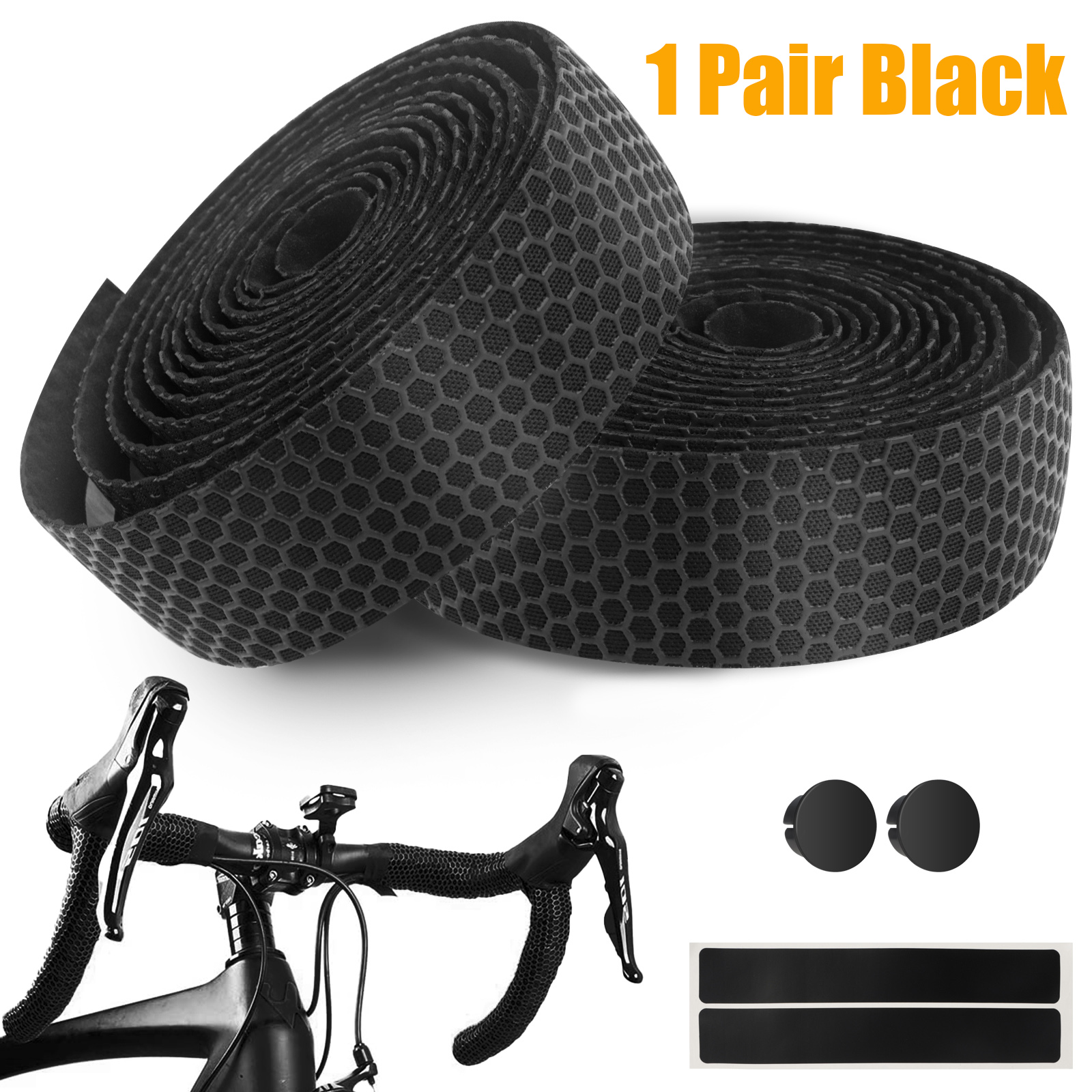 Details about   2 PCS Road Bike Handlebar Tape Bicycle Drop Bar Wrap Outdoor Sports Non-slip 