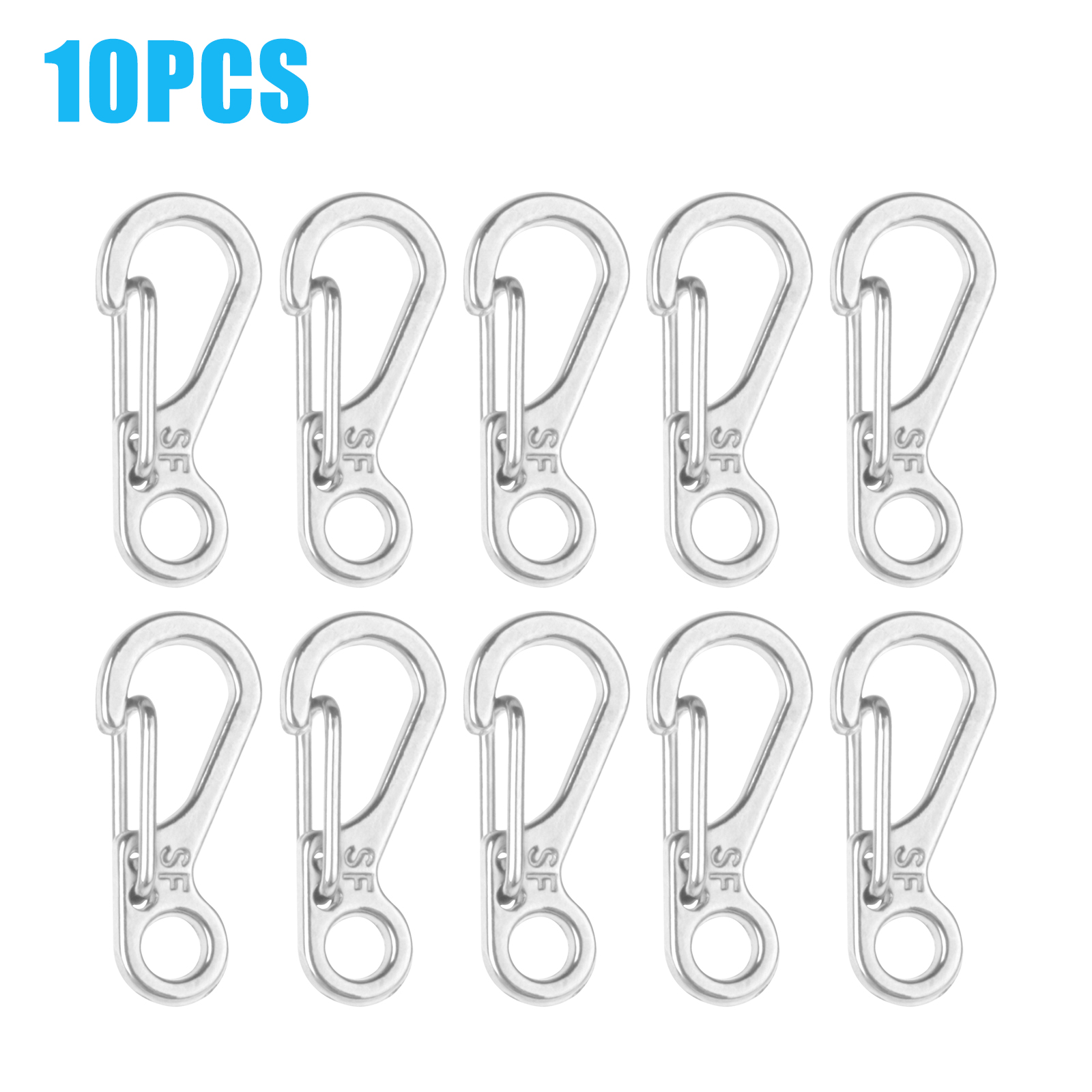 Mini Carabiner Clips Tiny Alloy Spring Snap Hook Keychain Clasps EDC Small  Hanging Buckle for Backpack