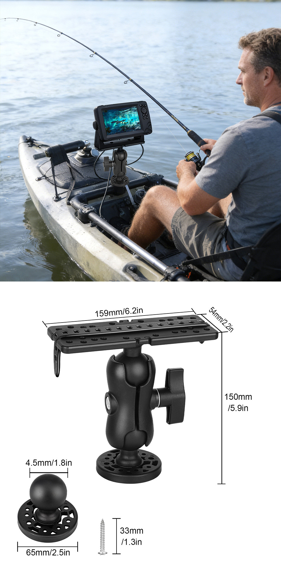 small boat fish finders Kayak Portable Depth Finder Wired Handheld Fish Finder Fishfinder add a FishTrax Boat Mount Power Adapter and ditch the batteries. Best Fish Finder For Small