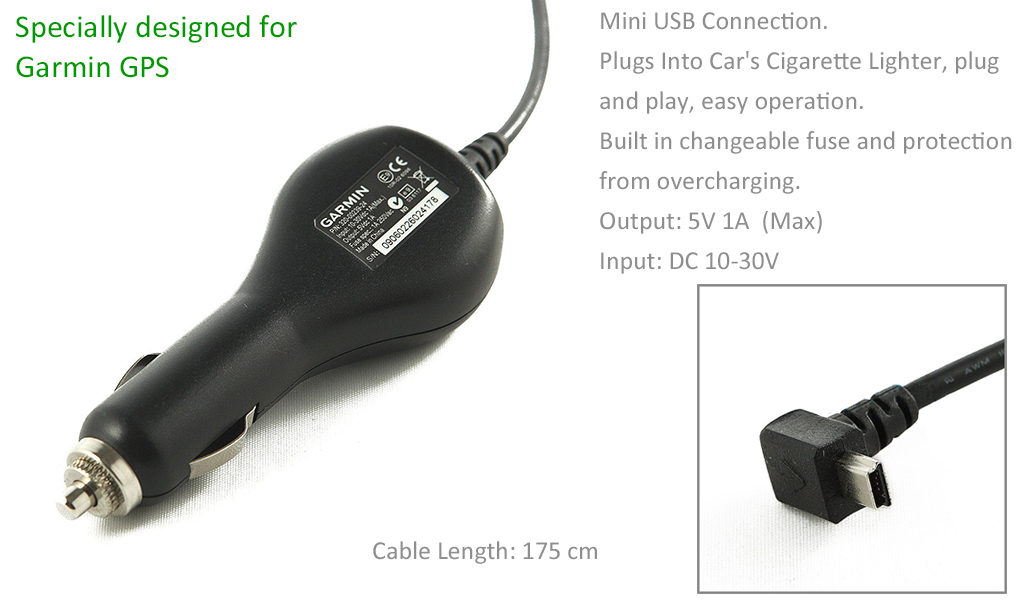 Car Vehicle Charger Power Cable for Garmin Nuvi 50LM 51LM 55LM 60LM 61LM 2555LM 743062962090 eBay